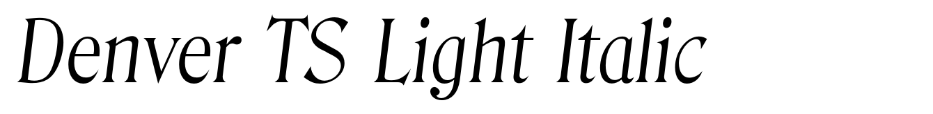 Denver TS Light Italic